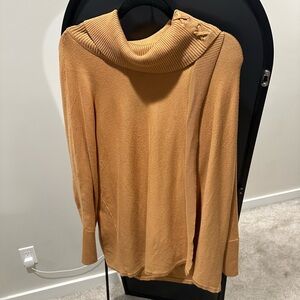 JM Collection Camel Cowl Neck Sweater